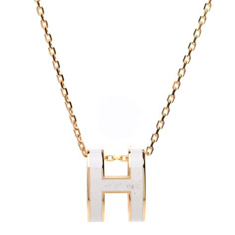 hermes petit h necklace|Hermes pop h necklace white.